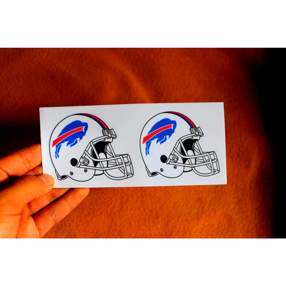 Billsss Helmet Water Resistant Sticker Decal 6x5 in and 3x2.5 in (pack of 3) - Picture 3 of 3